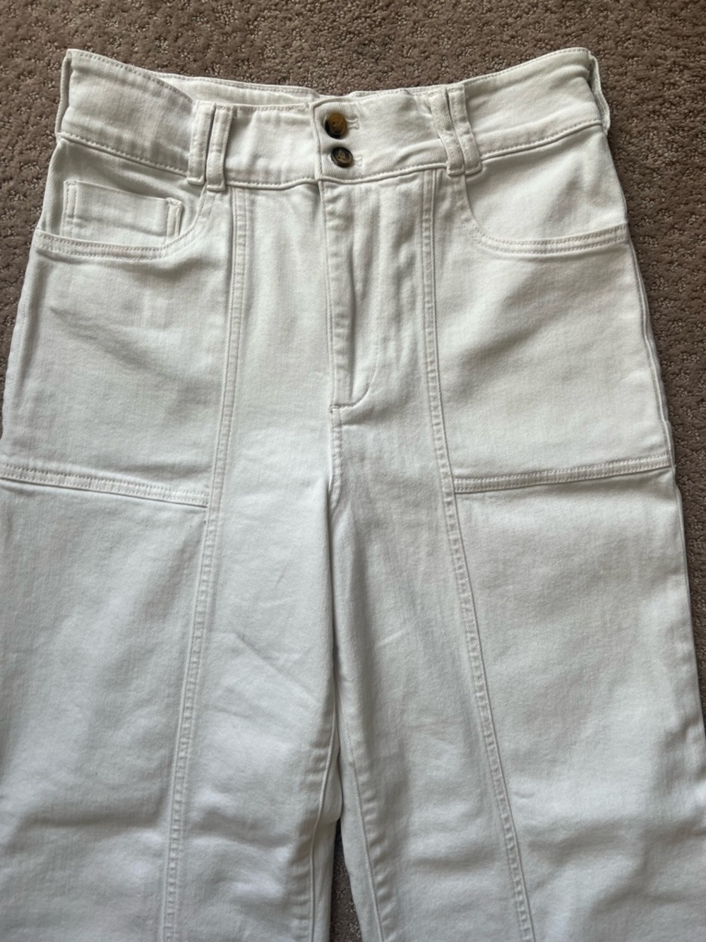 Pilcro White Wide-Leg High-Rise Jeans - Picture 2 of 5